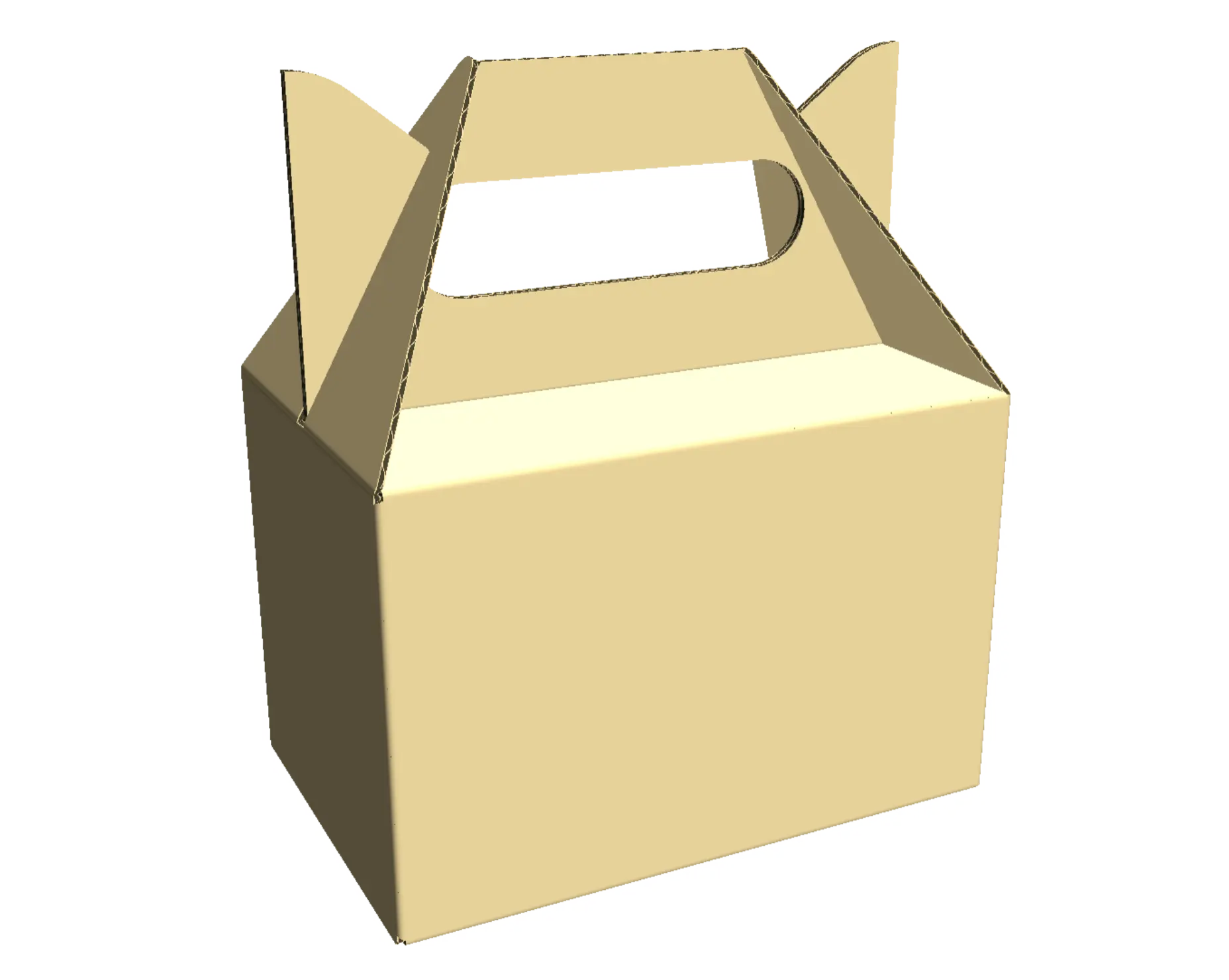 produk corrugated box handle top snack