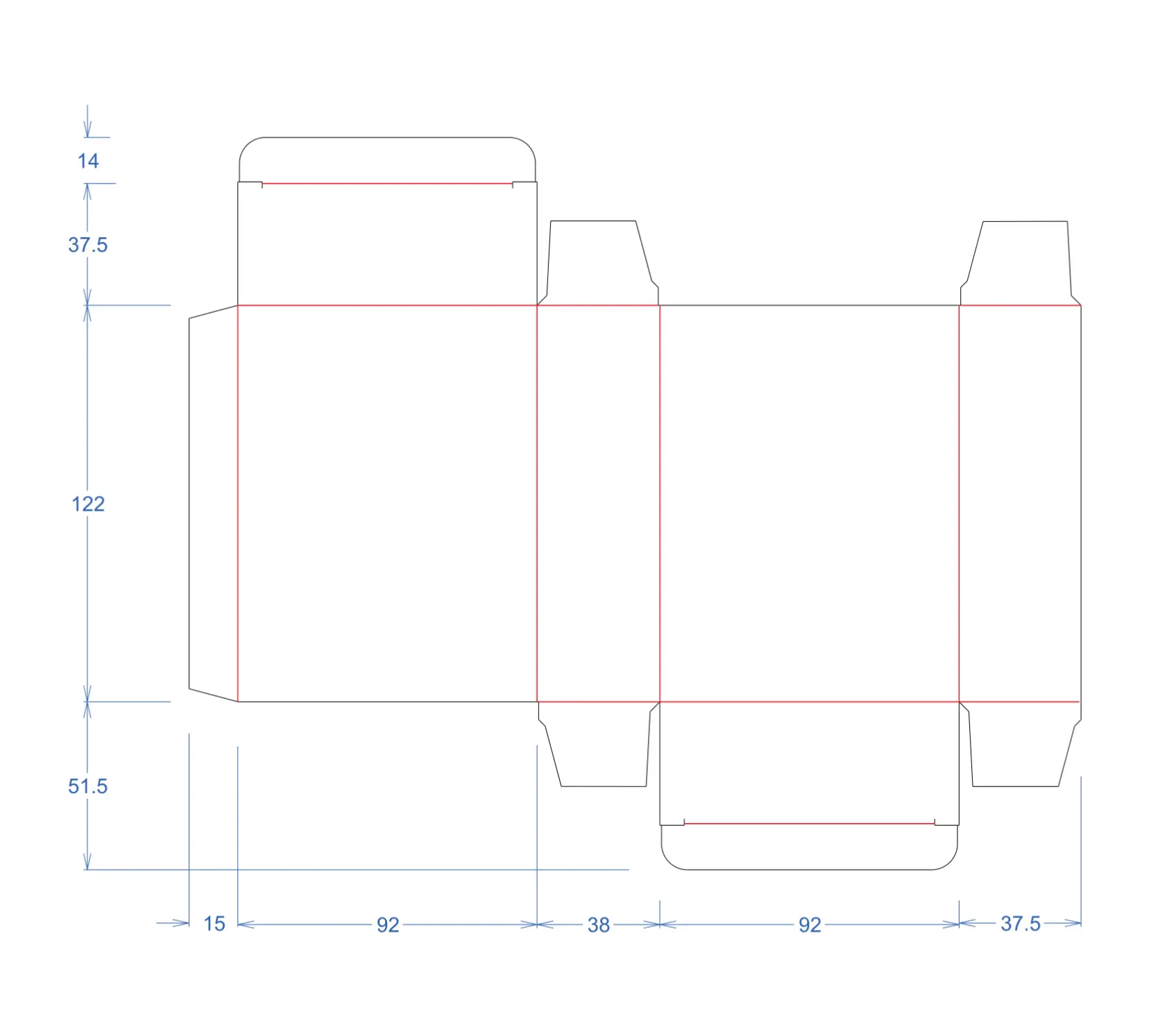 Dieline Parfum Box - Custom Packaging Dieline Parfum Box
